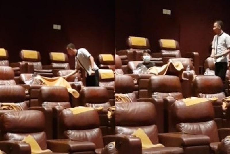 Ketiduran di Bioskop Ekspresi Pria ini Saat Dibangunkan Auto Bikin Ngakak min