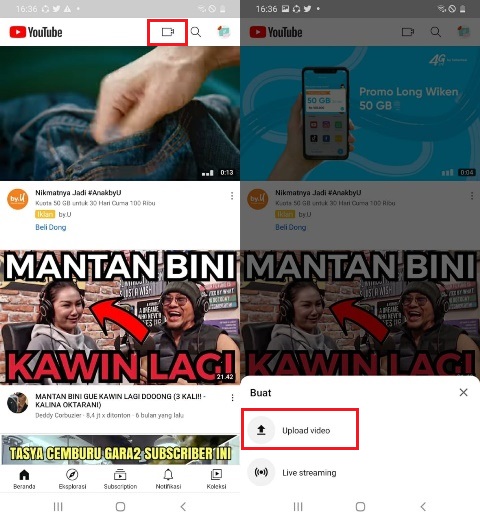 Langkah Unggah Video ke YouTube Lewat HP