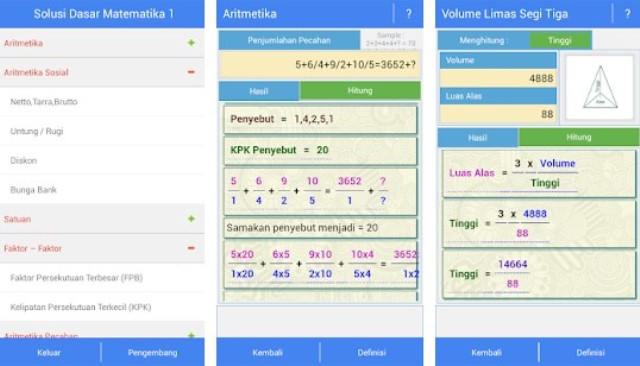 Solusi Matematika Aplikasi Belajar Matematika