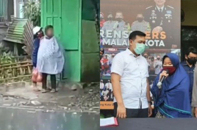 Videonya Viral Anak yang Aniaya Ibu di Malang Saat Berteduh Diamankan Polisi