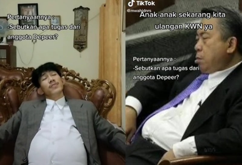 Viral Parodi Tugas DPR Pria ini Malah Tiru Gaya Anggota Dewan yang Terciduk Tidur Pas Rapat