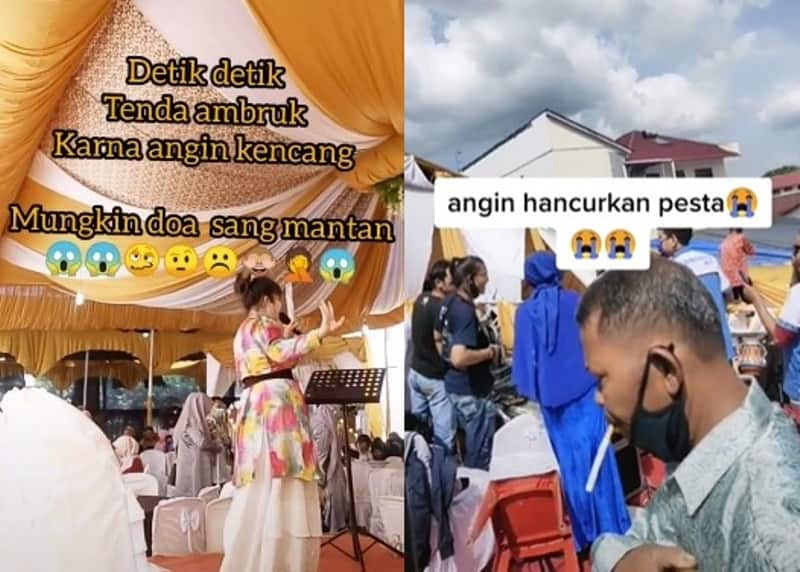 Viral Video Tenda Pernikahan Megah dan Mewah Tiba tiba Ambruk Karena Doa Mantan
