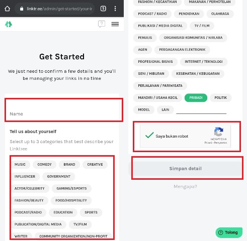 Cara Bikin Linktree