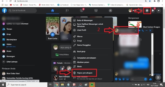 Cara Hapus Pesan Fb di PC