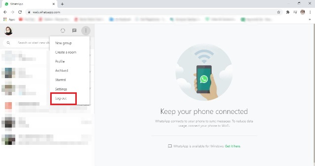 Cara Keluar dari WA Web PC
