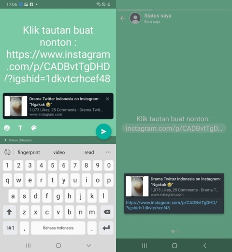 Cara Membagikan Video dari Instagram ke WA