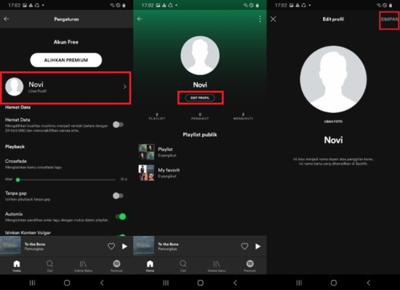 Cara Mengganti Nama di Spotify