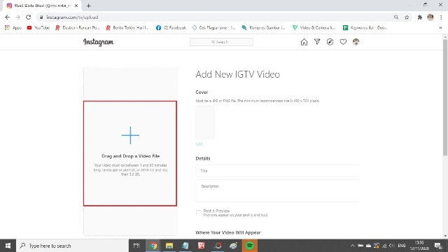 Cara Upload IGTV di PC