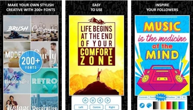 Font Rush Aplikasi Edit Nama Keren