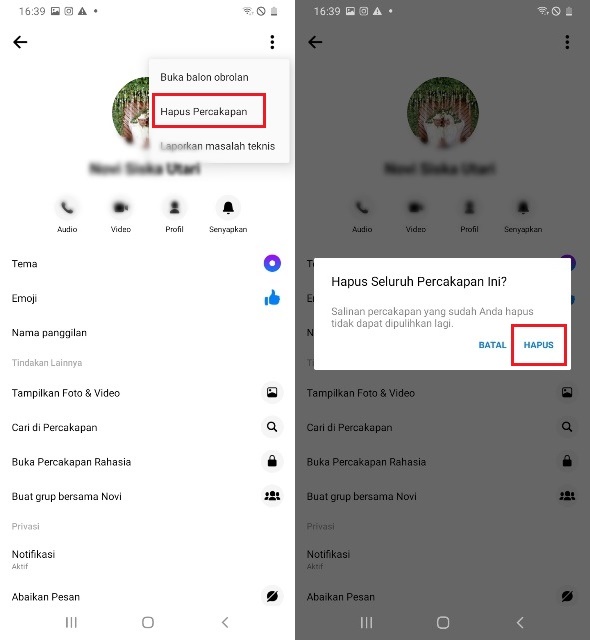 Hapus Chat di Facebook 1
