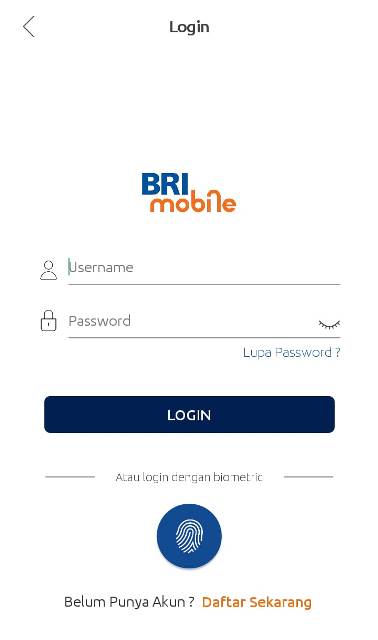 Login BRI Mobile