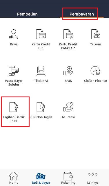 Metode Pembayaran Listrik Lewat BRImo BRI