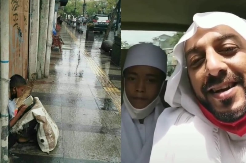 Pemulung yang Viral Baca Alquran di Trotoar Diangkat Anak dan Diajak Umrah Syekh Ali Jaber