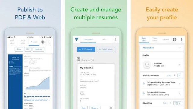 Resume Builder CV Maker By VisualCV