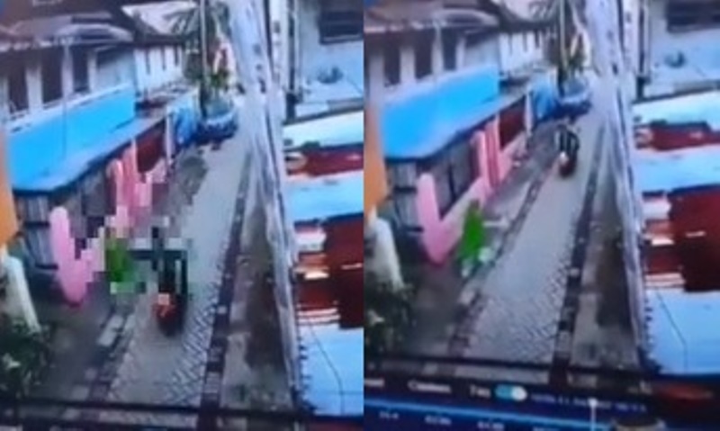 VIRAL Pria Berjaket Ojol Terekam CCTV Begal Payudara Penjual Kue