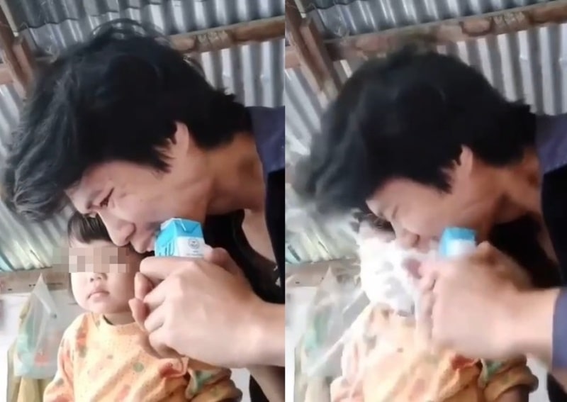 Viral Kelakuan Seorang Ayah Sembur Wajah Anak dengan Susu Cair, Demi Konten? Viral Kelakuan Seorang Ayah Sembur Wajah Anak dengan Susu Cair Demi Konten