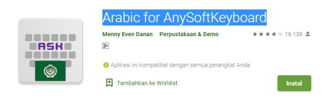 Arabic for AnySoftKeyboard Aplikasi Tulisan Arab di HP