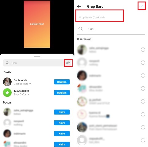 Cara Bikin Group di IG
