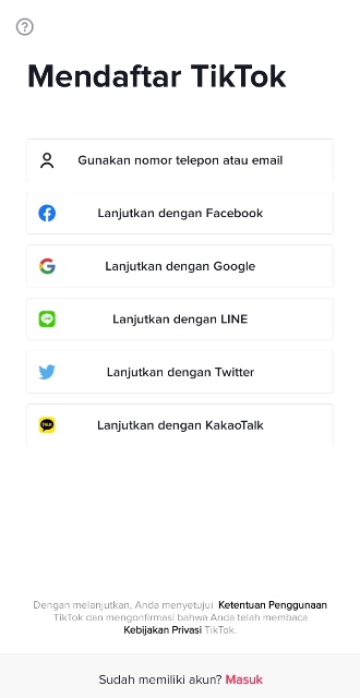 Cara Daftar Tiktok