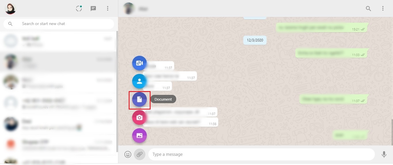 Cara Kirim File Lewat WhatsApp Web