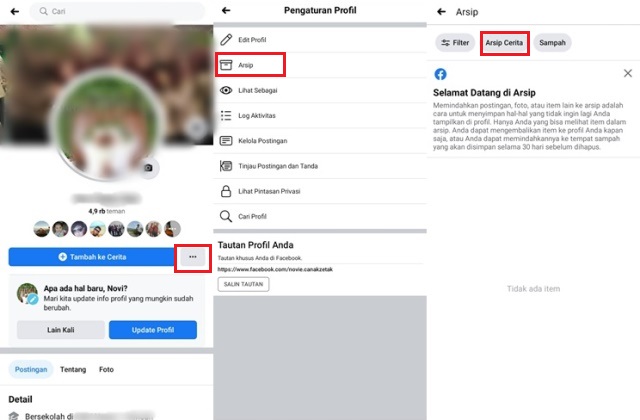 Cara Membuat Story Highlight di Facebook