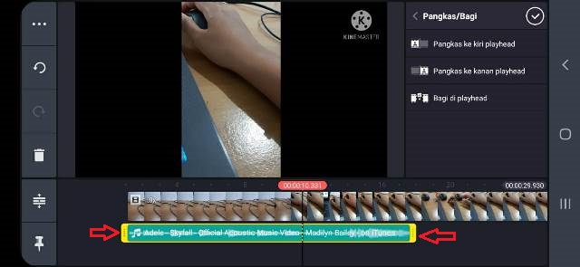 Cara Memotong Lagu di Aplikasi KineMaster