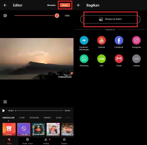 Cara Menggabungkan Video di VideoShow