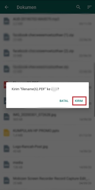 Cara Mengirim File Lewat WA di HP