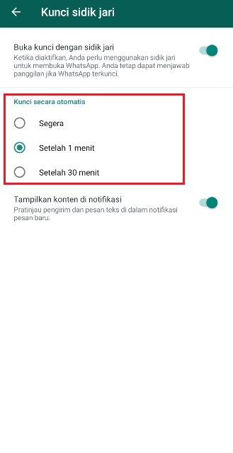 Cara Mengunci WhatsApp dengan Sidik Jari Kita