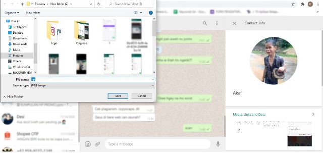 Cara Save Gambar Profil WA