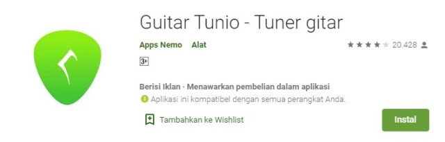 Guitar Tunio Aplikasi Stem Gitar