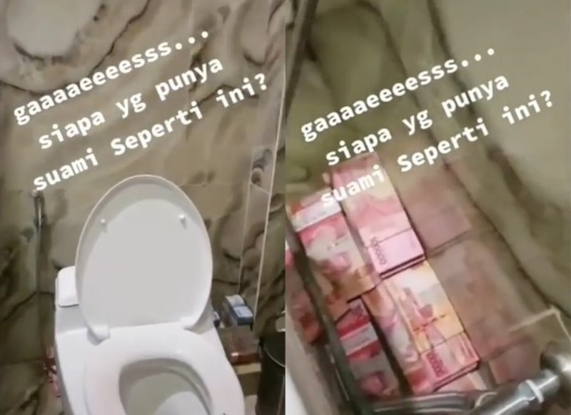 Viral Kelakuan Suami Simpan Uang Gepokan di Toilet, Akhirnya Keciduk Istri Heboh Suami Kepergok Istri Simpan Uang Gepokan di Toilet