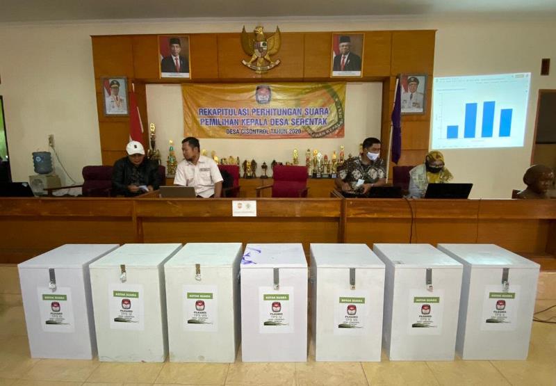 Hitung cepat perolehan suara Pilkades Serentak Desa Cisontrol