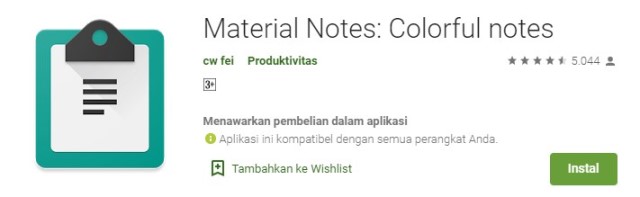 Material Notes Colorful notes