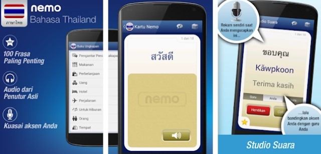 Nemo Bahasa Thailand Aplikasi Belajar Bahasa Thailand Online