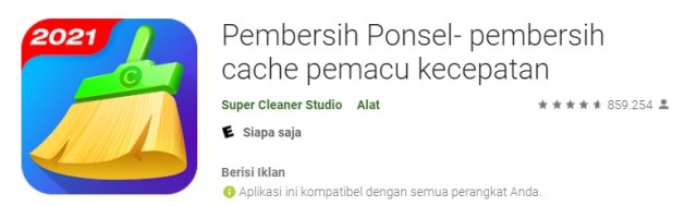 Pembersih Ponsel pembersih cache pemacu kecepatan