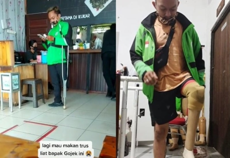 Salut Begini Kisah Viral Driver Ojol Disabilitas yang Dapat Bantuan Kaki Palsu