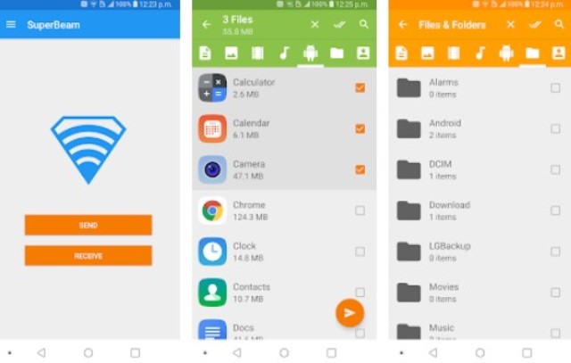 Superbeam Aplikasi Transfer File