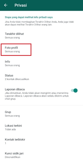 Trik Sembunyikan Foto Profil WhatsApp