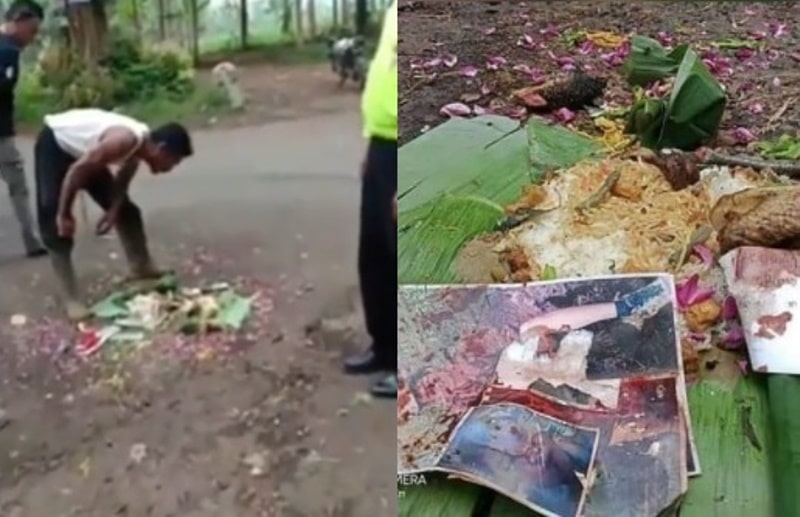 Viral Bungkusan Misterius Berceceran di Jalan, Berisi Kembang dan Foto dengan Tetesan Darah Viral Bungkusan Misterius Berceceran di Jalan Berisi Kembang dan Foto dengan Tetesan Darah
