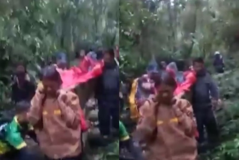 Viral Video Proses Evakuasi Pendaki yang Ditinggal Rombongan Saat Sakit
