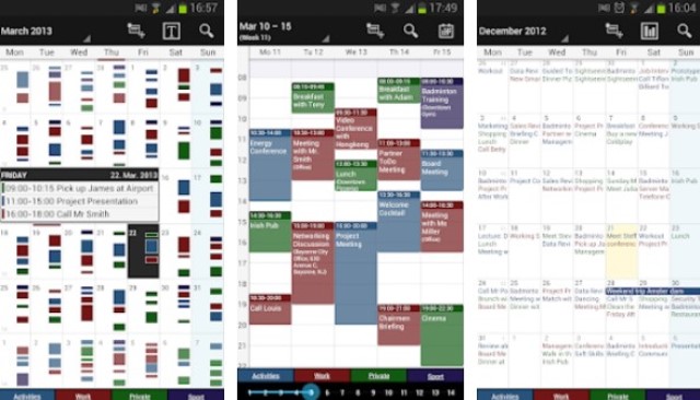 Business Calendar Schedule Planner Widgets