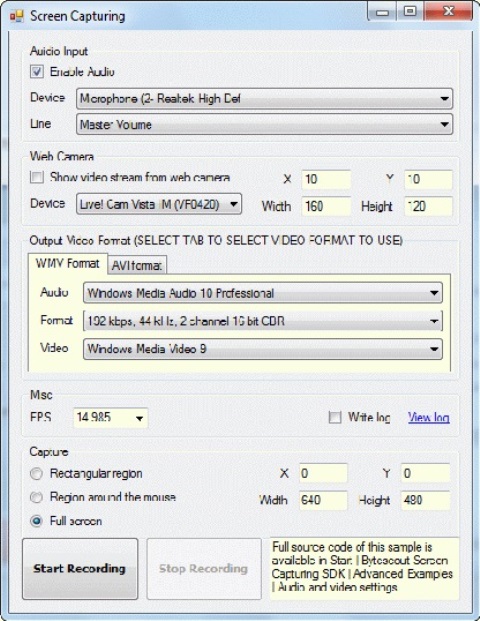 Bytescout Screen Capturing