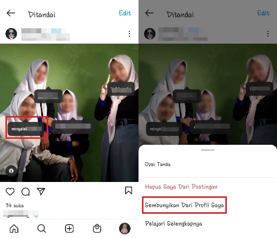 Cara Menghilangkan Tag di Instagram