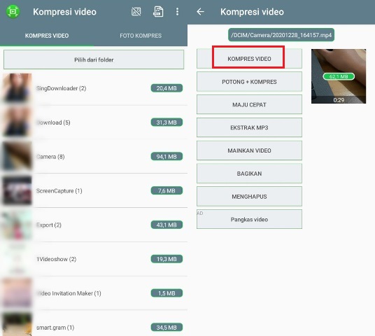 Cara Mengompres Video