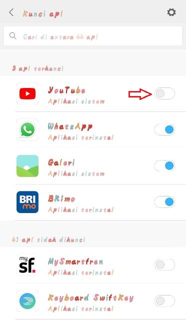 Cara Menonaktifkan Kunci Aplikasi