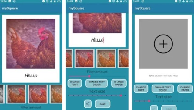 mySquare Instant photos vintage filters
