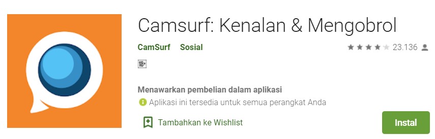 Camsurf - Aplikasi Video Call Random Gratis