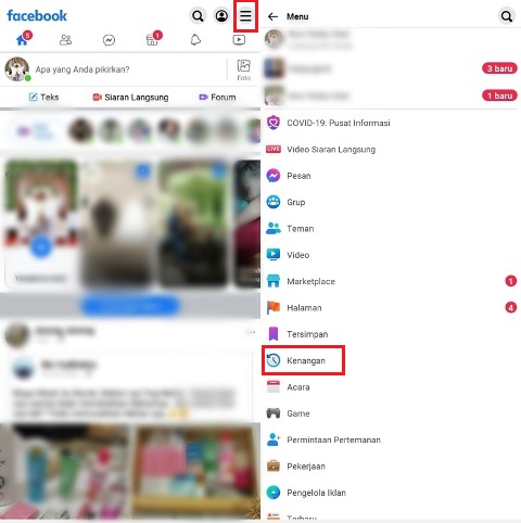 Cara Melihat Kenangan di Facebook Lite