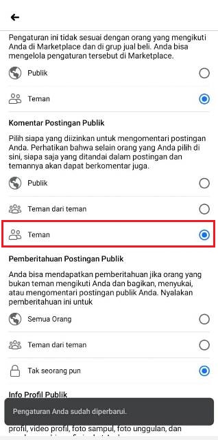 Cara Mematikan Komentar di FB dengan Mudah